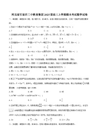 河北省石家庄二中教育集团2025届高三上学期期末考试数学试卷（含答案）