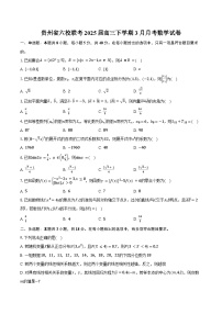 贵州省六校联考2025届高三下学期3月月考数学试卷（含答案）