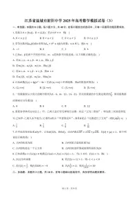 江苏省盐城市射阳中学2025年高考数学模拟试卷（3）（含答案）