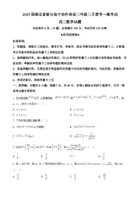 湖北省部分高中协作体2025届高三下学期3月一模联考数学试题 Word版含解析