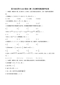 四川省自贡市2025届高三第二次诊断性测试数学试卷（含答案）