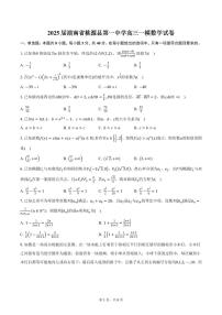 2025届湖南省桃源县第一中学高三一模数学试卷（含答案）