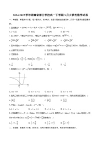 2024-2025学年湖南省部分学校高一下学期3月大联考数学试卷（含答案）