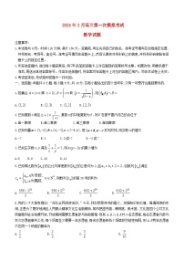 2024届高三数学下学期2月第一次模拟考试含解析