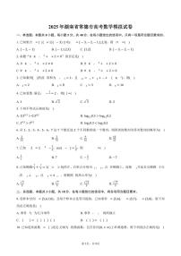 湖南省常德市2025年高考数学模拟试卷（含答案）