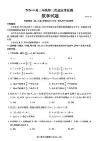 2024届山东省青岛市高三三模-数学试卷（含答案）
