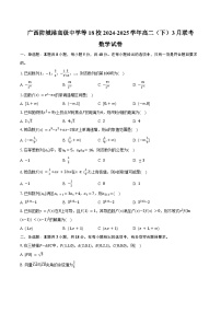 广西防城港高级中学等18校2024-2025学年高二（下）联考数学试卷（3月份）（含解析）