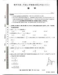广西柳州2024-2025秋季高二上学期期末(1月开考)数学试卷(含答案)