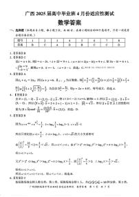 2025年广西高三下学期4月数学试题及答案