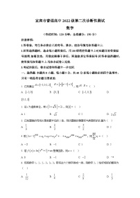四川省宜宾市2025届高三第二次诊断性测试 数学试题