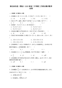 湖北省名校（圆创）2025届高三下学期三月联合测评数学试卷（含解析）