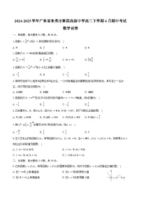 2024-2025学年广东省东莞市第四高级中学高二下学期4月期中考试数学试卷（含答案）