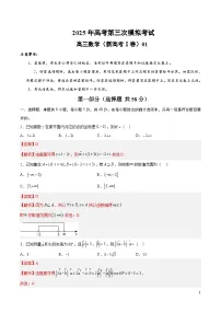 2025年高考第三次模拟考试卷：数学（新高考Ⅰ卷01）（解析版）
