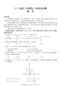 河南省开封市2025届高三年级高考第三次质量检测数学试卷（含答案）