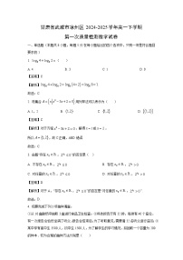 甘肃省武威市凉州区2024-2025学年高一下学期第一次质量检测数学试卷（解析版）