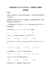 云南省宣威市2024-2025学年高二上学期期中考试数学检测试题（附答案）