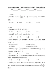 2025届湖北省“新八校”协作体高三下学期5月联考数学试卷（无答案）