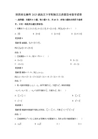 陕西省安康市2025届高三下学期第三次质量联考数学试卷（解析版）