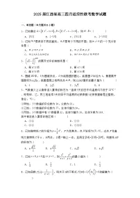 江西省2025届高三四月适应性联考 数学试题（含解析）