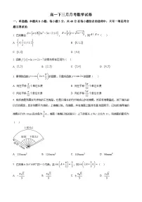 湖北省黄冈市黄梅县育才高级中学2024-2025学年高一下学期三月月考数学试卷（原卷版+解析版）