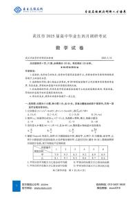 2025年湖北省武汉市高三四调考试 数学试卷（含答案）