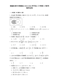 福建省泉州市鲤城区2023−2024学年高三下学期5月联考 数学试卷（含解析）