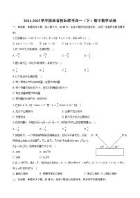 2024-2025学年陕西省校际联考高一（下）期中数学试卷（含答案）