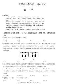 湖北省宜昌市协作体2024-2025学年高二下学期期中考试 数学 PDF版含解析