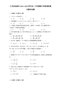 江苏省高邮市2024-2025学年高二下学期期中学情调研测试 数学试题（含解析）