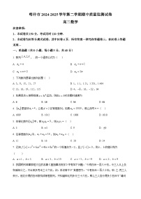新疆喀什市2024-2025学年高二下学期期中质量监测数学试卷（原卷版+解析版）