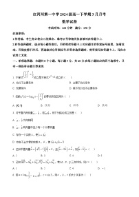 云南省红河哈尼族彝族自治州第一中学2024-2025学年高一下学期3月月考数学试题（原卷版+解析版）