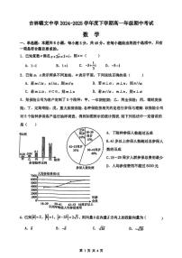 吉林省吉林市毓文中学2024-2025学年高一下学期期中考试数学试题