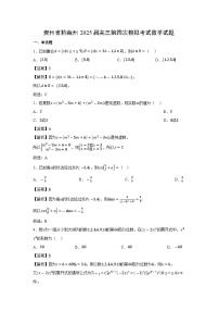 贵州省黔南州2025届高三第四次模拟考试数学试题（解析版）