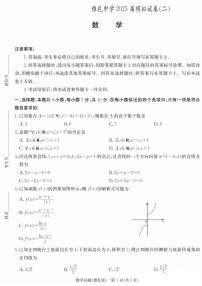 数学-2025届湖南省长沙市雅礼中学高考冲刺模拟训练二试题及答案
