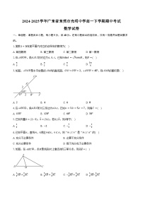 2024-2025学年广东省东莞市光明中学高一下学期期中考试数学试卷（含答案）