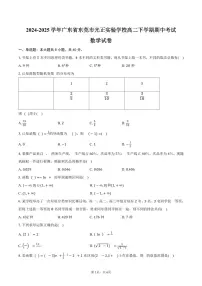 广东省东莞市光正实验学校2024-2025学年高二（下）期中考试数学试卷（含答案）
