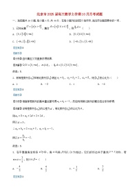 北京市2025届高三数学上学期10月月考试题含解析 (1)