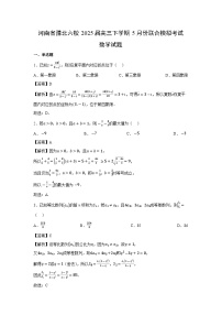 河南省豫北六校2025届高三下学期5月份联合模拟考试数学试卷（解析版）