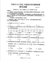 山东省青岛市2024-2025学年高二下学期部分学生调研检测数学试题