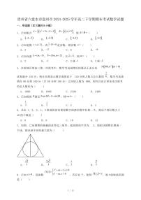 贵州省六盘水市盘州市2024-2025学年高二下学期期末考试数学试题（附答案）