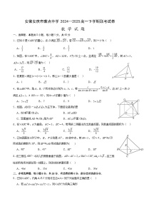 安徽省安庆市重点中学2024-2025学年高一下学期联考 数学试卷【含答案】