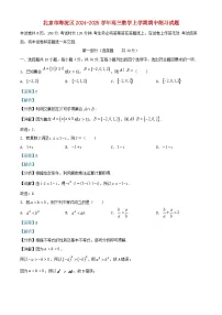 北京市海淀区2024_2025学年高三数学上学期期中练习试题含解析