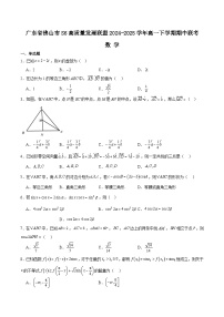 广东省佛山市S6高质量发展联盟2024-2025学年高一下学期期中联考数学试题（Word版附解析）