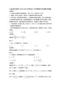 【数学】山东省菏泽市2024-2025学年高二下学期期中考试试题（解析版）