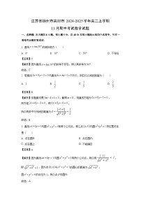 【数学】江苏省扬州市高邮市2024-2025学年高二上学期11月期中考试试题（解析版）