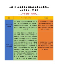 十年（2016-2025）高考数学真题分类汇编：专题13 三角函数的图象与性质填选题综合（七大考点，77题）（原卷版）