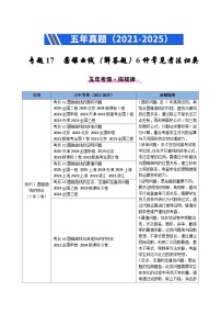 五年（2021-2025）高考数学真题分类汇编：专题17 圆锥曲线（解答题）6种常见考法归类（全国通用）（原卷版）