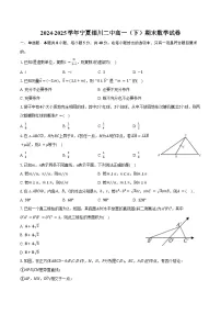 2024-2025学年宁夏银川二中高一（下）期末数学试卷（含解析）
