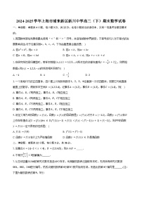 2024-2025学年上海市浦东新区新川中学高二（下）期末数学试卷（含答案）