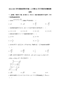 2024_2025学年_福建莆田高二第一学期10月月考数学质量试卷